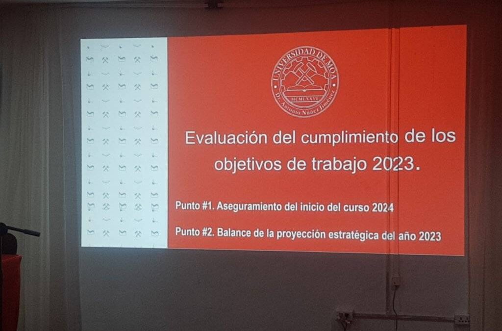 Cumplimiento de los objetivos de trabajo del 2023